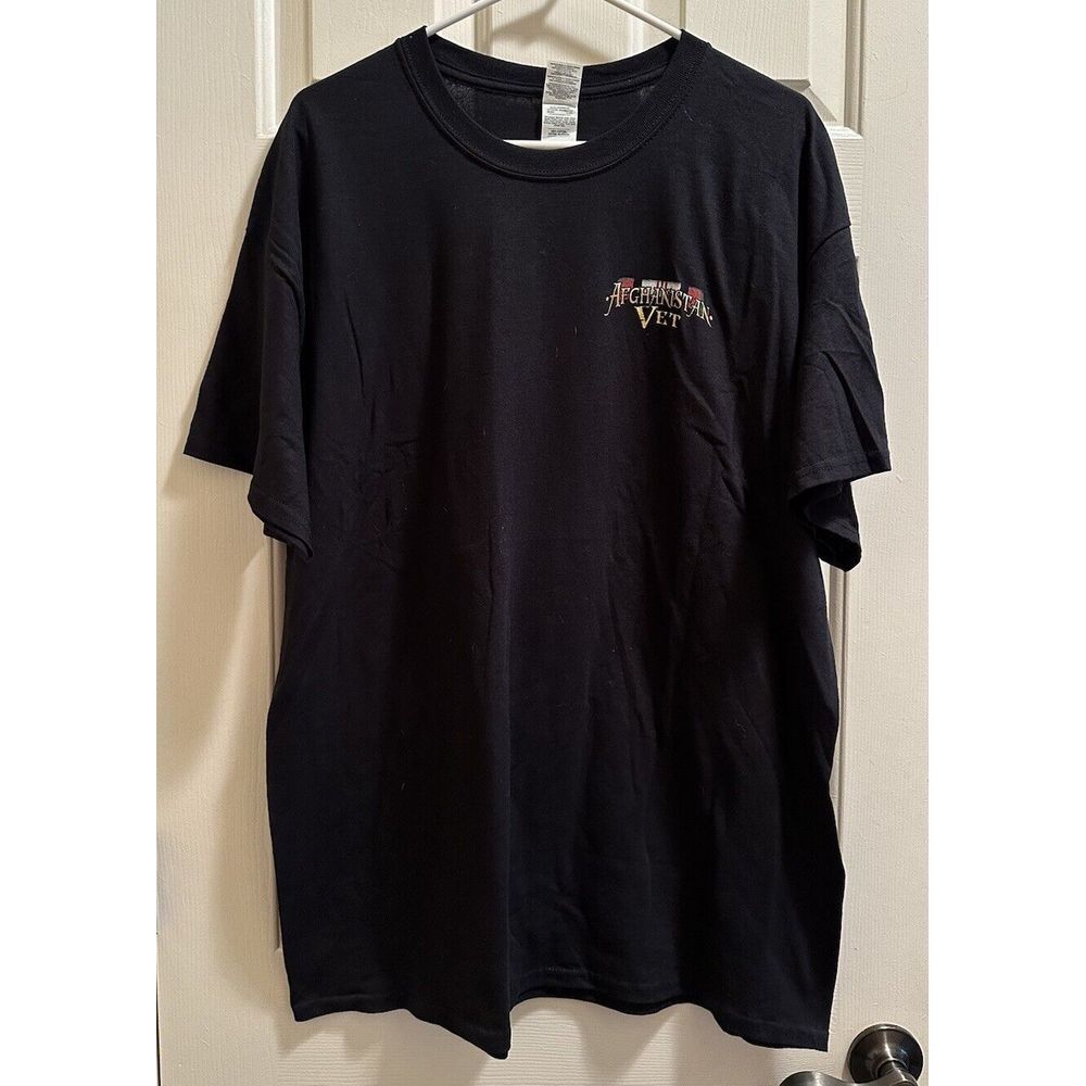 XL Gildan "Afghanistan Vet Brothers in Arms" Men's Black Short Sleeve Tshirt